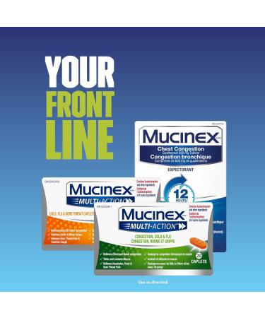 Mucinex Chest Congestion Guaifenesin 600 mg Tablets Expectorant (Cough Medicine) 20 Count - Buy Online on GoSupps.com