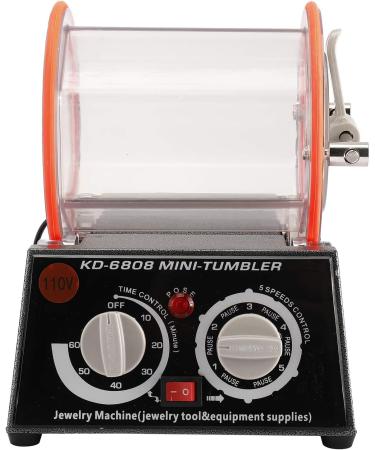 YaeMarine 110V 80W Jewelry Polisher Tumbler 3KG 6.6Lbs Capacity - Mini Polisher Machine with Glass Barrel for Jewelry Making - Buy Online on GoSupps.com