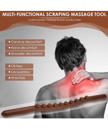 Health Acupuncture Massage Tab - Relaxing Muscle-Friendly Massage Stick for Foot Hand Back Belly Shoulder | Wooden Scraper & Roller for Optimal Relaxation - Buy Online on GoSupps.com