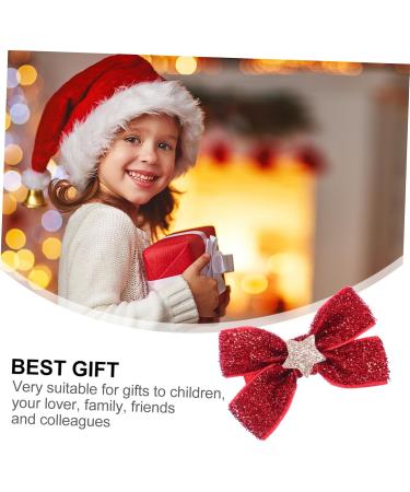 FOMIYES 4 Pairs Bow Tie Christmas Photo Prop Ponytail Holder Christmas Bow Hair Clips Christmas Bows Headwear Kids Hair Accessories Hair Ties Toddler South Korea Fabric Short Hair - Buy Online on GoSupps.com