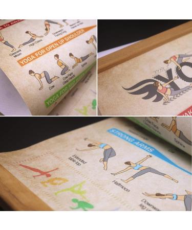 SAGUEYU Vintage Yoga Poses Poster with Frame - Full Body Workout Chart for Beginners - Yoga Lover Gift - 16 X 27 Canvas Print - Buy Online on GoSupps.com