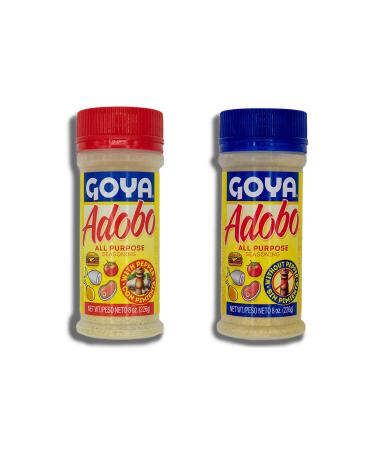 VARIETY 2-pack Adobo Bundle- INCLUDES Adobo All Purpose Seasoning, (1) with Pepper & (1) Without Pepper, 8-ounce 1 of Each GOYA - Comes in a Despensa Colombiana Pack - Great Bundle to Compliment Your Dishes!