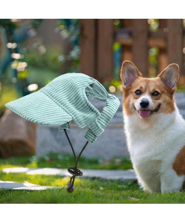 Predolo Pet Sports Hat - Fashionable Dog Solar Hat with Ear Holes | Sun Protection Baseball Cap for Small Dogs - Green L - Buy Online on GoSupps.com
