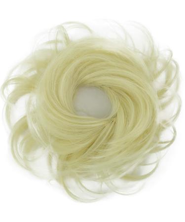 CAISHA Hairpiece Scrunchie Chloe Updos Voluminous Wavy Messy Synthetic Fiber DM13cm Platinum Blonde G16C