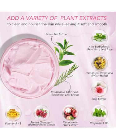 Rose Clay Mask - Mud Mask for Pore Clearing - Face Masks Skincare for Women - Mud Face Mask for Deep Cleansing Refining Pores - Reduce Acne & Dark Spots - Buy Online on GoSupps.com