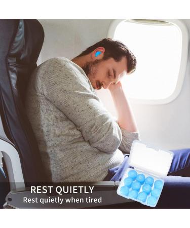 24 Pcs Silicone Ear Plugs - Soft Noise Cancelling Earplugs for Sleeping Travel Swimming Concerts & More - Blue/Clear - Buy Online on GoSupps.com