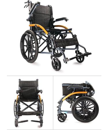 Lightweight Manual Wheelchair Hand Scooter For The Elderly Disabled Ultra-Light Travel Wheelchairs Portable Non-Inflatable Solid Tires Double Brake System Safe And Comfort (Color : D) - Buy Online on GoSupps.com