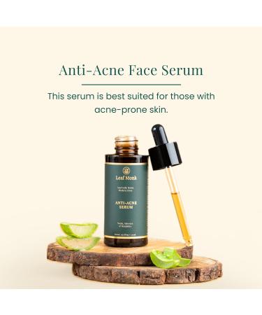 Leaf Monk Acne Serum - Ayurvedic Herbs Neem Aloe Vera Manjistha | For Acne Acne Scars/Marks Redness Relief For Acne-prone Skin - 30 ML - Buy Online on GoSupps.com