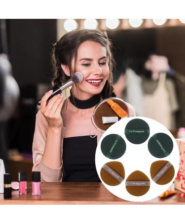 FRCOLOR 6pcs Puff Foundation Blending Sponge Set | Dark Green Makeup Egg & Powder Puff for Flawless Face & Body Application - Hydrophilic Polyurethane | International Shipping Available - Buy Online on GoSupps.com