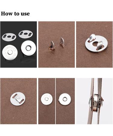 20 Set Magnetic Snaps  Purse Magnetic Bag Fastener Clasp Magnetic Button Replacement Kit for Sewing  DIY Craft  Purses  Bags  Clothes  Leather (Bronze 18MM) - Buy Online on GoSupps.com