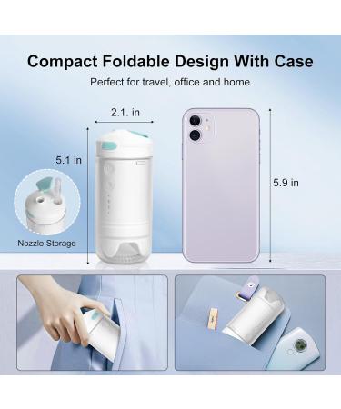 Portable Travel Water Dental Flosser - Mini Cordless Irrigator Rechargeable 3 Modes IPX7 Waterproof for Home & Braces Care - Buy Online on GoSupps.com