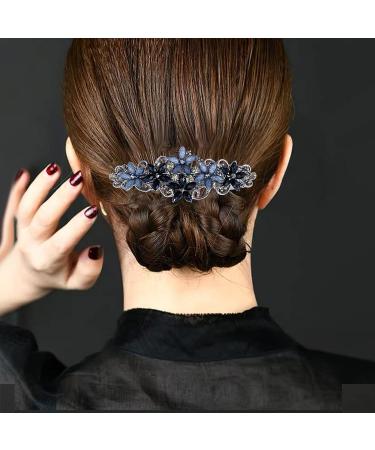 Elegant Flower Crystal Hair Barrettes for Women - 4 Pack | Fashion Spring Hair Clip Accessories for Daily Wear and Mother's Day Gifts - Buy Online on GoSupps.com