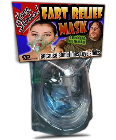Gears Out Love Stinks Fart Relief Mask | Funny Gifts for Women, Bridal Shower, and Wives - Oxygen Mask Gag - Buy Online on GoSupps.com