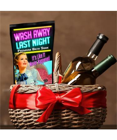 Wash Away Last Night Bath Soak - Pink Luxury Bath Salts for Women | Mediterranean Sea Salts | Funny Girlfriend & Best Friends Gifts | Ladies Night & Bachelorette Party Favors - Buy Online on GoSupps.com