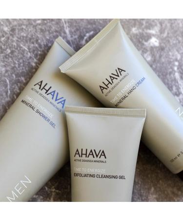 AHAVA Time To Energize Men's Mineral Shower Gel | Refreshing & Soothing Cleanser with Osmoter Aloe Vera Allantoin | 6.8 Fl Oz - Energizing Skin Care for Men - Buy Online on GoSupps.com