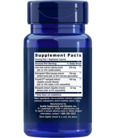 Life Extension Quick Brain Nootropic - 30 Vegetarian Capsules for Enhanced Focus & Memory - Buy Online on GoSupps.com