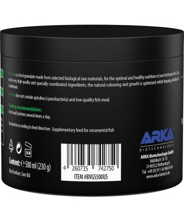 ARKA Bio-Gran - 500 ML - High quality fish food based on certified organic raw materials promotes the growth and colors of fish in any freshwater aquarium. - Buy Online on GoSupps.com