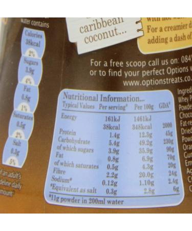 Options Hot chocolate 3 flavors salted caramel orange and white chocolate - Buy Online on GoSupps.com