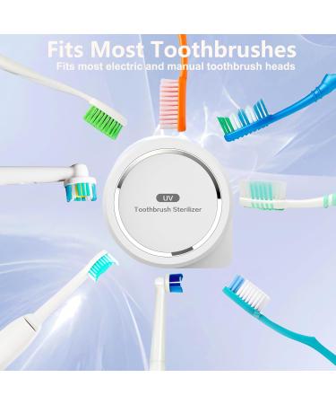 Portable Toothbrush Case Holder with Fan Drying - Rechargeable Cleaner for Electric & Manual Toothbrushes (White - Buy Online on GoSupps.com