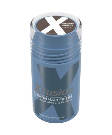 XFusion Keratin Hair Fibers - Gray (15g) Medium Brown