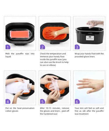 Large Capacity Paraffin Wax Machine for Hand and Feet - 5000ml Automatic Heating with 4.0lbs Wax - Ideal for Arthritis Relief - Black - Buy Online on GoSupps.com