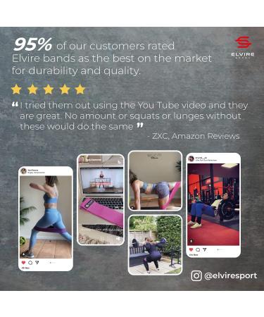 ELVIRE Fabric Resistance Bands Set of 3 - Booty Bands for Women | Exercise Bands for Working Out - Glute Bands Squat Bands | Resistance Loops for Legs - Short Coral & Purple - Buy Online on GoSupps.com