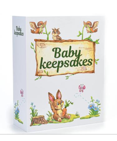 Large Baby Keepsake Box  Mother's Day, Baby Shower, Newborn Gift, New Mom, Baptism, Pregnancy, Baby Boy/Girl  Baby Milestone Box - Baby Memories & Special Moment Bunny