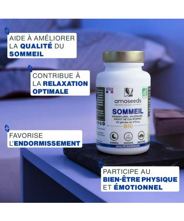Sommeil BIO | Hautement dos | Val riane Passiflore | Endormissement rapide Relaxation | 90 G lules Vegan | Qualit Sup rieure Fabriqu en France - Buy Online on GoSupps.com