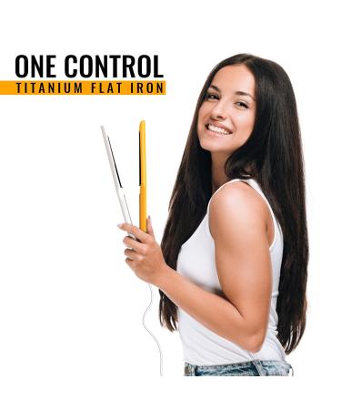 GK HAIR Global Keratin One Control Titanium Flat Iron - 1.5" Professional Straightener for All Hair Types Auto Shutoff 150C-232C - Buy Online on GoSupps.com
