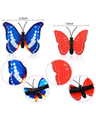 Boao 36-Piece Butterfly Hair Clips for Baby Girls & Toddlers - Colorful 3D Wedding & Party Hair Barrettes in Blue, Pink, Purple, Yellow, Green, and Red - Buy Online on GoSupps.com