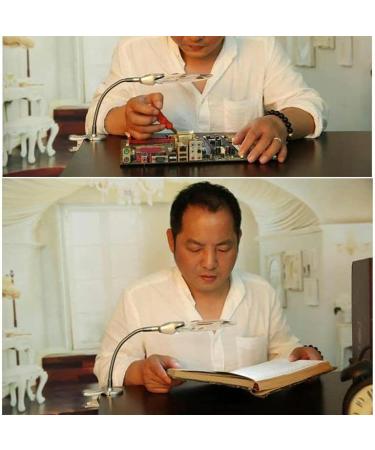 Portable Magnifier with Bright LED Light and Sturdy Clamp Lamp for Comfort and Ease of Use Enjoy Full of Stars - Buy Online on GoSupps.com