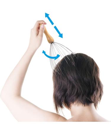 Fuchsia Head Massage Spider with 20 Sensors | Premium Wooden Handle Relaxation Device for Ultimate Wellness - Buy Online on GoSupps.com