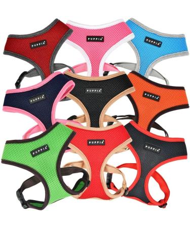 Puppia Soft Dog Harness II for Small & Medium Dogs - Comfortable & Adjustable - Red M - Buy Online on GoSupps.com