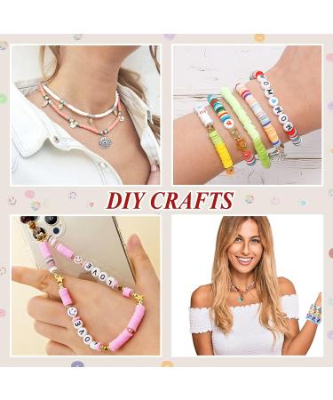 120 Colorful Clay Beads Kit for Bracelet Making | Polymer Heishi Beads for Jewelry | Perfect Gift for Preppy Girls 8-12 - Buy Online on GoSupps.com