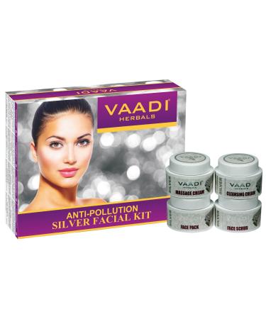 Vaadi Herbals Facial Kit - Pure Silver Dust Facial Kit with Sandalwood Paste All Skin Type 70g