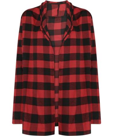 Long Shirt Outerwear Top Thin Warm Knitted Coat Women's Blouse V-Neck Shirt Tunic Long Women's Tunic Women's Shirt Casual Checked Shirt Women's Winter Chunky Knit Jacket D-red S - Buy Online on GoSupps.com