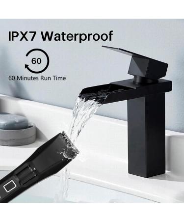 Men's Beard Trimmer - 20 Length Adjustable Stainless Steel T-Blade Cordless IPX7 Waterproof with LED Display - Buy Online on GoSupps.com