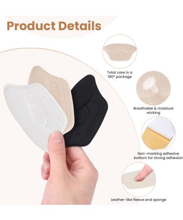 PAFUWEI Heel Pads Inserts Grips Liner - 3 Pairs Adjustable Size Heel Protectors for Men & Women | Blister Prevention & Comfort for Loose Shoes - Buy Online on GoSupps.com