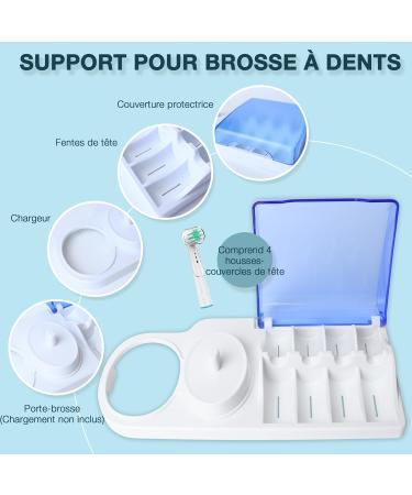 Electric Toothbrush Holder for Oral B with Cover - Electric Toothbrush Holder Base - Toothbrush Head Holder - Buy Online on GoSupps.com