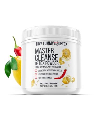 Tiny Tummy Master Cleanse Lemonade Diet - 3 Day Juice Cleanse Plant-Based Detox Powder Supplement with Lemon Maple Syrup and Cayenne Diet 6.34oz Container