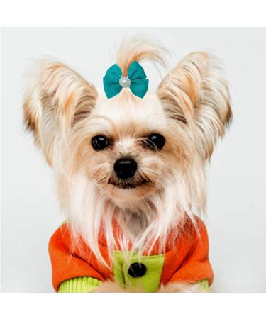 Pet Show 10 Pack Small Dog Hair Clips Bow French Barrette Bows Accessories for Yorkie Teddy Grooming - Buy Online on GoSupps.com