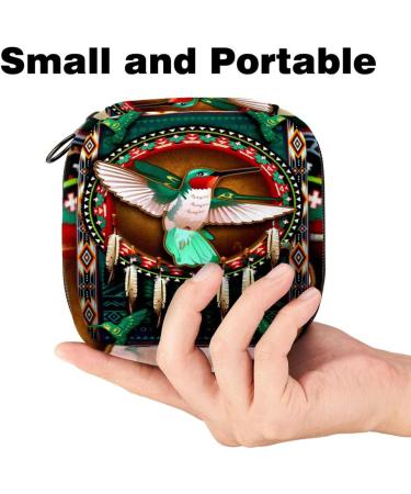 Dream Catcher & Colibri Women's Napkin Storage Bag | Portable Menstrual Cup Pocket | Ideal for Teens & Women - Buy Online on GoSupps.com