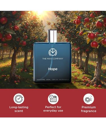 Th.e Man Company Hope Perfume for Men - 100ml | Premium Long-Lasting Fragrance | EDP for Men (Eau De Parfum) | Gift for Him. - Buy Online on GoSupps.com