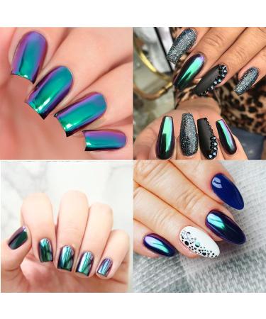 Chrome Nail Powder Aurora Shell Liquid Pigment - Holographic Glitter Dust for Nail Art (5ml) - Buy Online on GoSupps.com