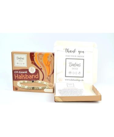 Custom EM Ceramic Collar for Dogs & Cats | Handmade US Paracord | 31-40 cm Black-White - Buy Online on GoSupps.com