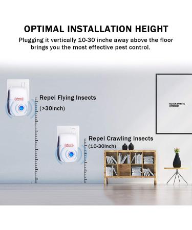 Ultrasonic Pest Repeller 6 Pack - Electronic Plug-In Sonic Pest Control for Bugs, Insects, Roaches, Mice, Spiders, Rodents, Mosquitoes - Buy Online on GoSupps.com