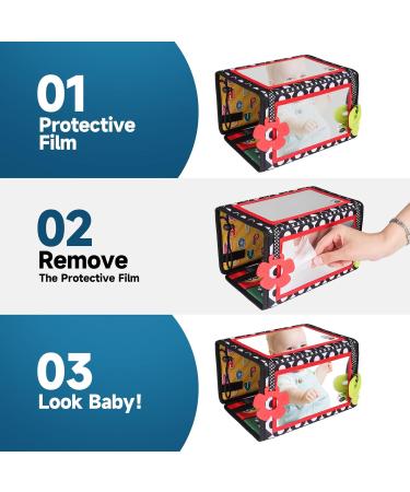 Venditer Baby Mirror Toys | Educational Foldable Prone Toys for Newborns 0-9 Months | High Contrast Black & White Children's Toy - Buy Online on GoSupps.com