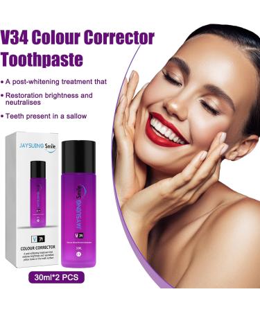 Color Correction Serum - 2 PCs Purple Teeth Whitening Toothpaste | HeroSmile White Teeth Booster - Buy Online on GoSupps.com
