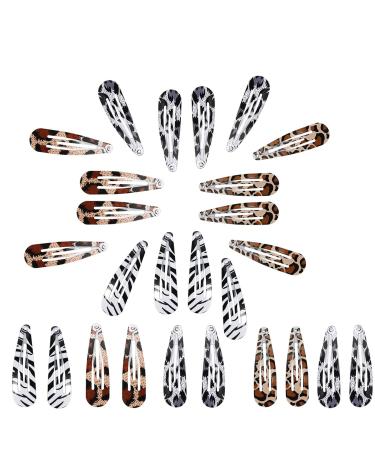 Metal hair clips leopard patterns and zebra patterns different styles small hairpins for women women and girls 28 pieces