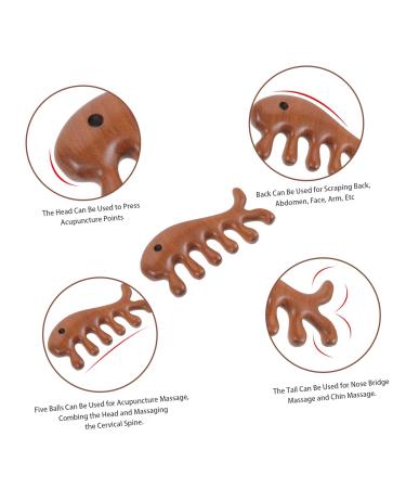 Buy Minkissy Fish Form Wooden Massage Comb - Wide Tooth Scalp Massager & Gua Sha Tool for Men - Portable Effective Hair Care - Buy Online on GoSupps.com